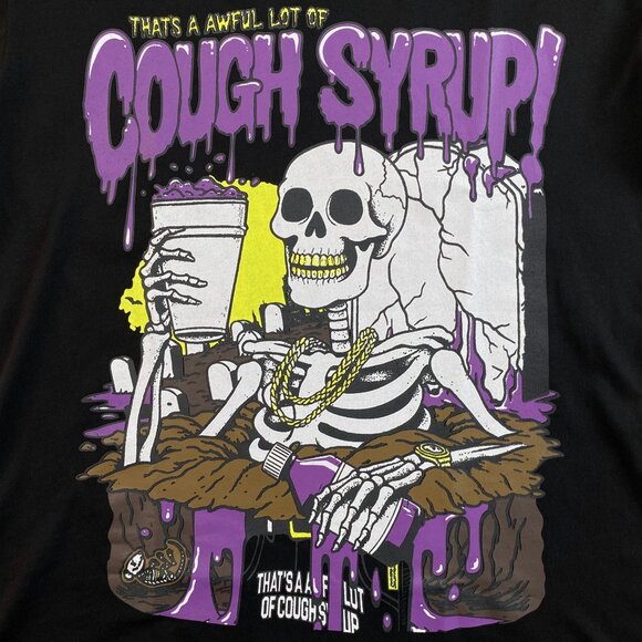 That’s An Awful Lot Of Cough Syrup Skeleton T-shirt Black | ALOCS - Picture 4 of 4